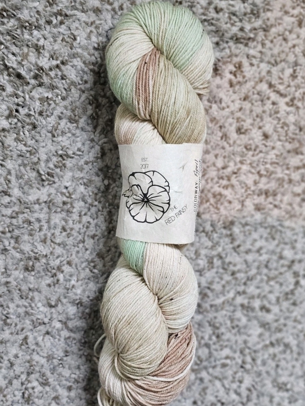 1 Hank The Red Pansy 75/25 SW Merino/Nylon Sock Yarn